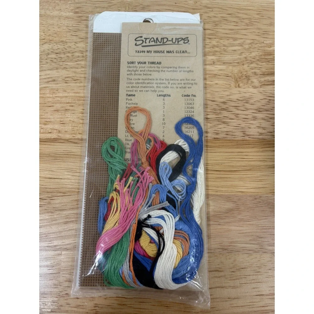 Vtg 1996 Demensions Counted Cross Stitch STAND-UPS My House Was Clean Yesterday